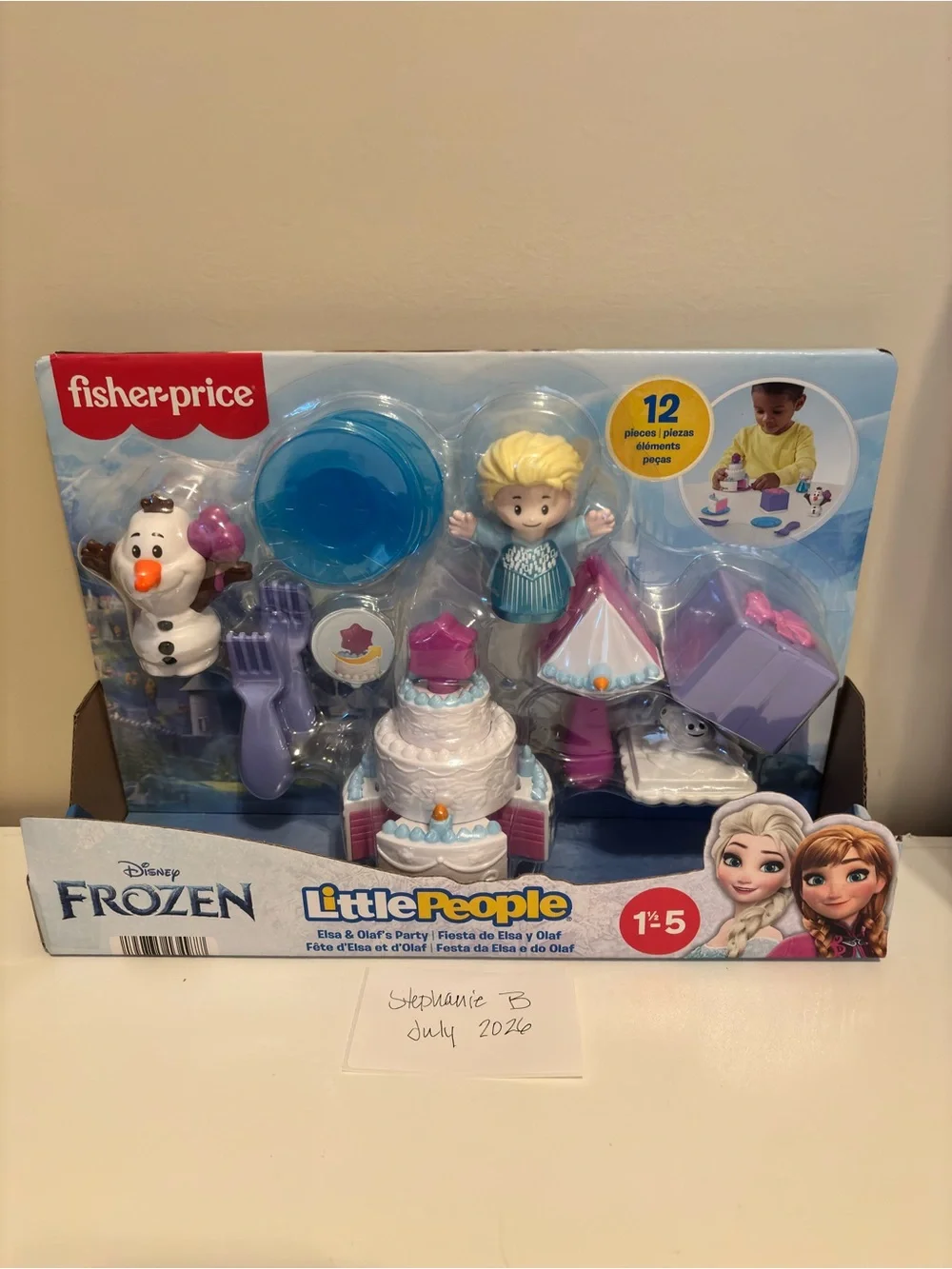 Fisher-Price Little People Frozen Elsa & Olaf Party Playset - Purple, Blue